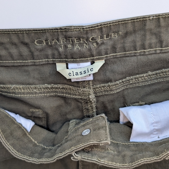 Dark Green Charter Club Jeans Size 10 - Picture 1 of 8